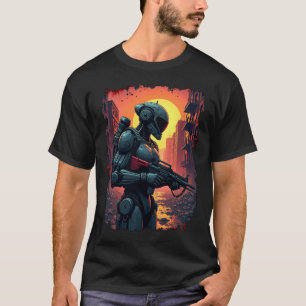 未来的な黙示録サイボーグローランドティー Tシャツ