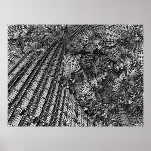 未来的な3Dフラクタル ポスター (正面)