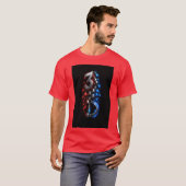 未来的な3D幾何学キューブデザインTシャツ Tシャツ (正面フル)