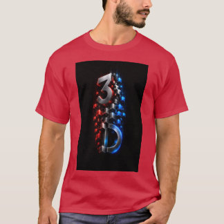 未来的な3D幾何学キューブデザインTシャツ Tシャツ