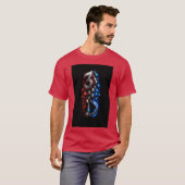 未来的な3D幾何学キューブデザインTシャツ Tシャツ (正面フル)