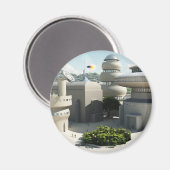 未来的なSF街並み マグネット (正面/裏面)