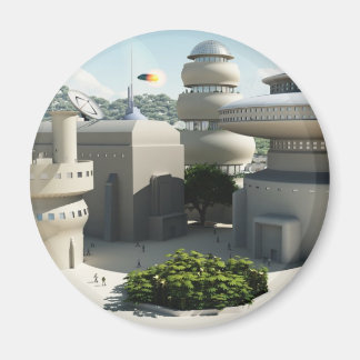 未来的なSF街並み マグネット