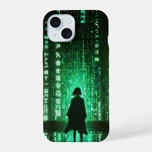 未来的アニメ iPhone 15ケース (裏面)