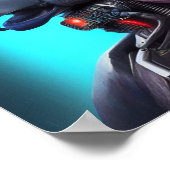 未来的エイリアンキャンドールイラストレーションサイフィアートポー ポスター (角)