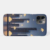 未来的エレガント都市ワ頭が切れるイヤフレーム – 白熱［赤熱］光を放つ Case-Mate iPhoneケース (裏面(横))