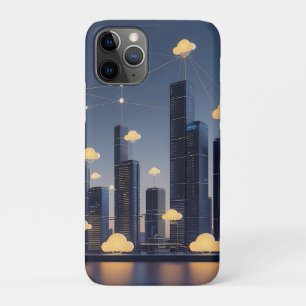 未来的エレガント都市ワ頭が切れるイヤフレーム – 白熱［赤熱］光を放つ iPhone 11 PROケース