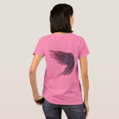 未来的エンジェルウィングTattoo Art – 女性のTシャツ Tシャツ (裏面フル)