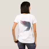 未来的エンジェルウィングTattoo Art – 女性のTシャツ Tシャツ (裏面フル)
