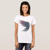 未来的エンジェルウィングTattoo Art – 女性のTシャツ Tシャツ (正面フル)