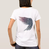 未来的エンジェルウィングTattoo Art – 女性のTシャツ Tシャツ (裏面)