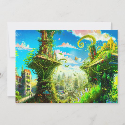 未来的カラフル植物都市AIがアートを生み出す (正面)