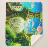 未来的カラフル植物都市AIがアートを生み出す シェルパブランケット (正面)