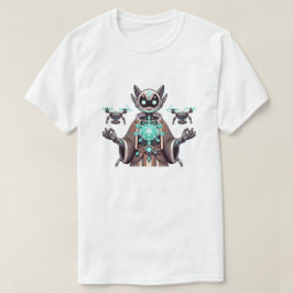未来的キャットロボットTシャツデザイン Tシャツ