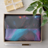 未来的クラシックなバイクもしくは自転車に乗る人シックのデコページのポスター 薄葉紙 (ギフト)