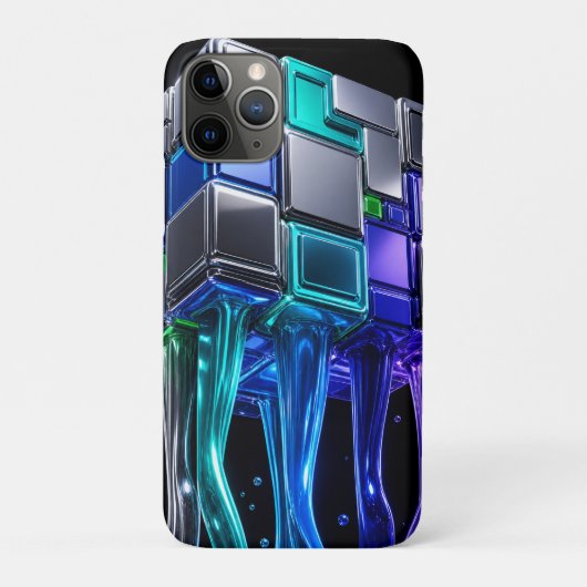 未来的クロームパズルキューブ Case-Mate iPhoneケース (裏)