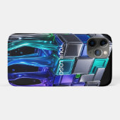 未来的クロームパズルキューブ Case-Mate iPhoneケース (裏面(横))