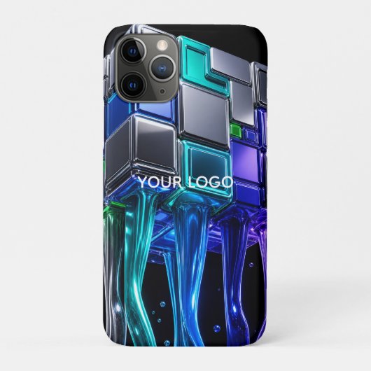 未来的クロームパズルキューブ Case-Mate iPhoneケース (裏)
