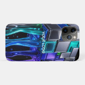 未来的クロームパズルキューブ Case-Mate iPhoneケース (裏面(横))