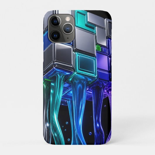 未来的クロームパズルキューブ Case-Mate iPhoneケース (裏)