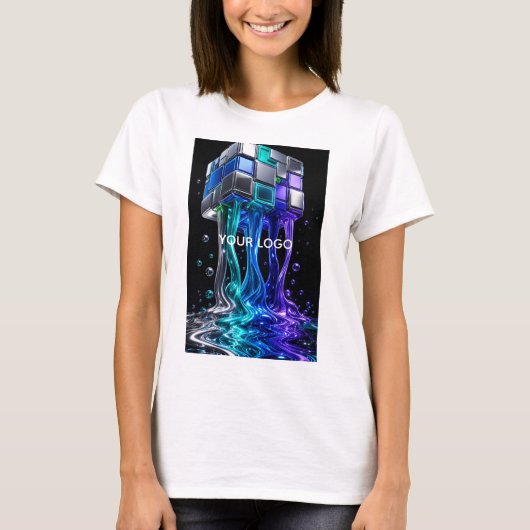 未来的クロームパズルキューブ Tシャツ (正面)
