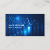 未来的グラフィックチャート |株式市場 名刺 (正面)