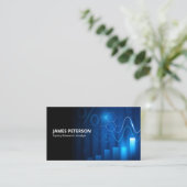 未来的グラフィックチャート |株式市場 |黒 名刺 (スタンド正面)