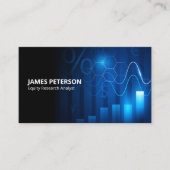 未来的グラフィックチャート |株式市場 |黒 名刺 (正面)