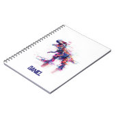 未来的グリッチT-Rex恐竜 お子様の名前付き ノートブック (左側)