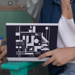 未来的グリッドパターンノート ノートブック