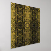 未来的ゴールド幾何学抽象ポスター印刷 箔ポスター (レイダウン)