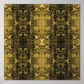 未来的ゴールド幾何学抽象ポスター印刷 箔ポスター (正面)