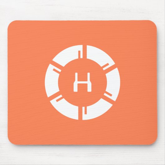未来的サイエンスフィクションサークルとモノグラムカスタムサンゴ マウスパッド (正面)