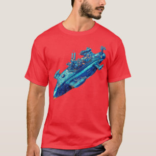 未来的サイケデリックスタイル潜水艦 Tシャツ