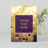 未来的サイバパンクグランジテクスチャー 箔招待状 (立ち正面)