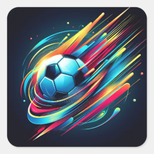 未来的サイバーサッカー スピードスポーツ スクエアシール