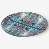 未来的シティ紙プレート ペーパープレート (アングル)