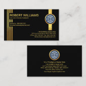 未来的スタイリッシュ金ゴールドラインCEO創設者 名刺 (正面/裏面)