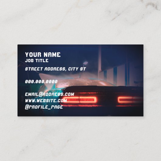 未来的スタイル 車の  名刺 (裏面)