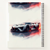 未来的スポーツカーお洒落- AIが生み出したデザイン ノートブック (裏面)