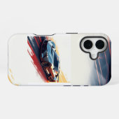 未来的スポーツカーお洒落- AIが生み出したデザイン iPhone 16ケース (裏面横)