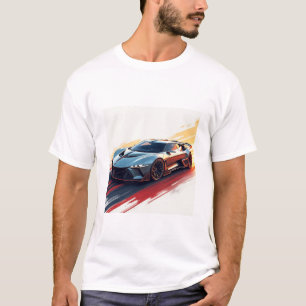未来的スポーツカーお洒落- AIが生み出したデザイン Tシャツ