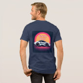 未来的スポーツカーとやる気を起こさせる引用文 トライブレンドTシャツ (フル背面)