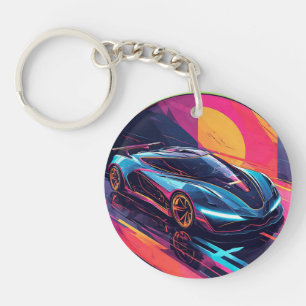 未来的スポーツカー キーホルダー