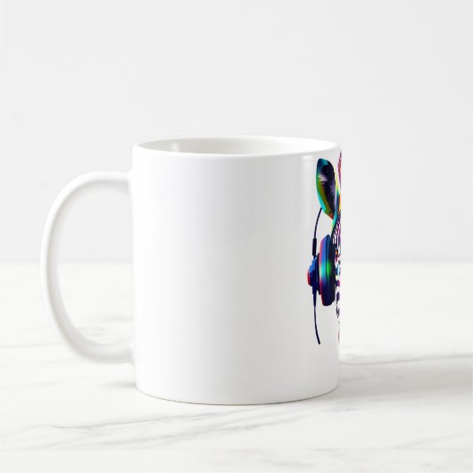 未来的ゼブラヘッドセット コーヒーマグカップ (左)