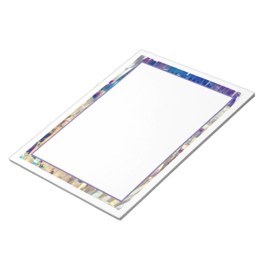 未来的ティール（緑がかった色） ノートパッド (アングル)