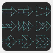 未来的テクアロー回路デザイン スクエアシール (正面)