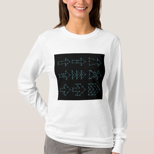 未来的テクノロジーアローチャートデザイン Tシャツ (正面)