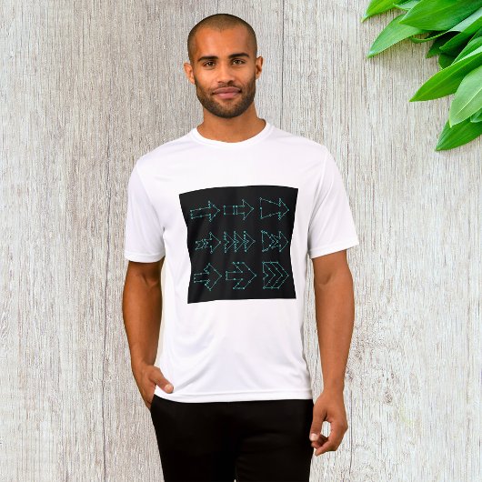 未来的テクノロジー矢印回路デザイン Tシャツ