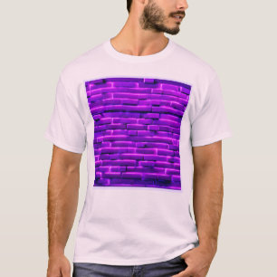 未来的ネオンブリックウォールデザイン Tシャツ